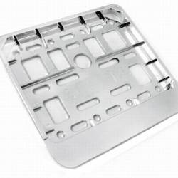 Suport numar moto/scooter, 11.4x14, metal crom 01168 Amio