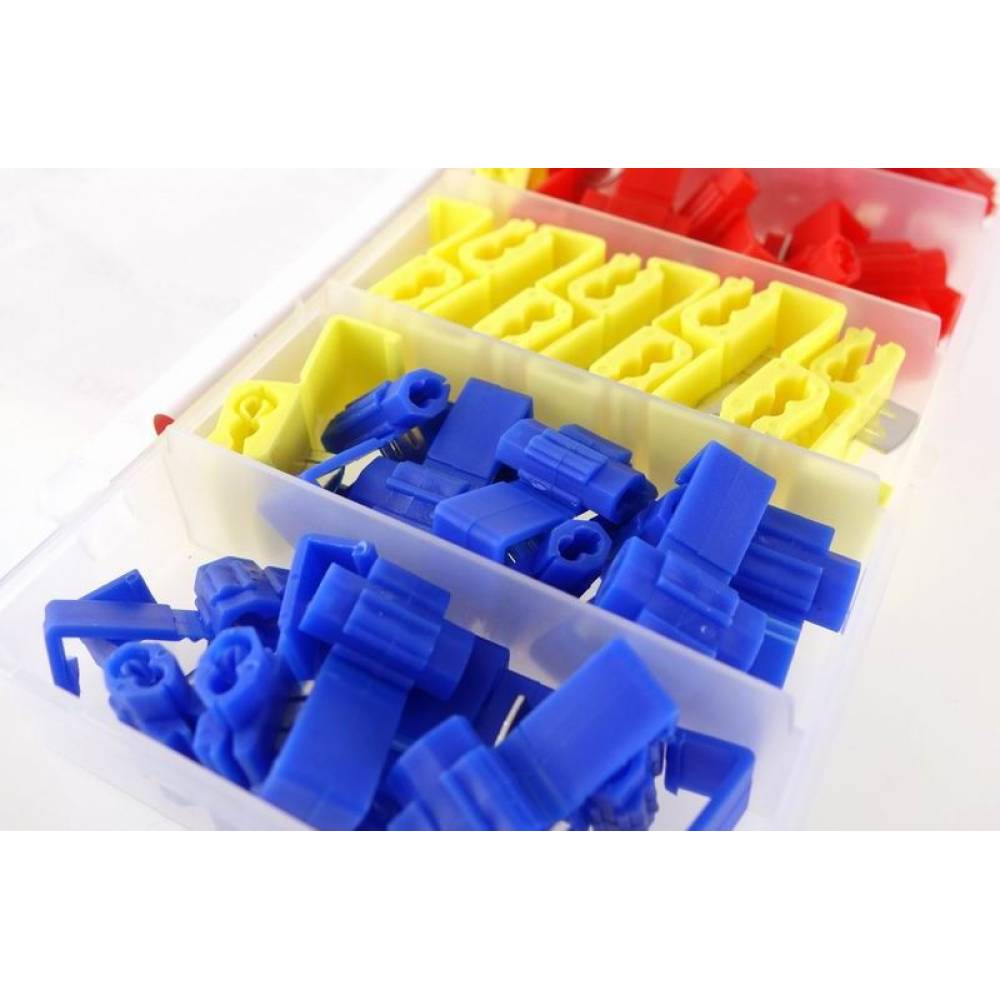 Set 50 mufe conector rapid Quick Splice, 2 cabluri, trei culori, 02346 Amio