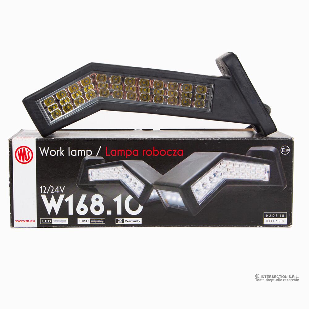 Set proiectoare lucru LED, camioane, microbuze, 12V-24V, 16.4W, W168.10.2 1445L+P Was