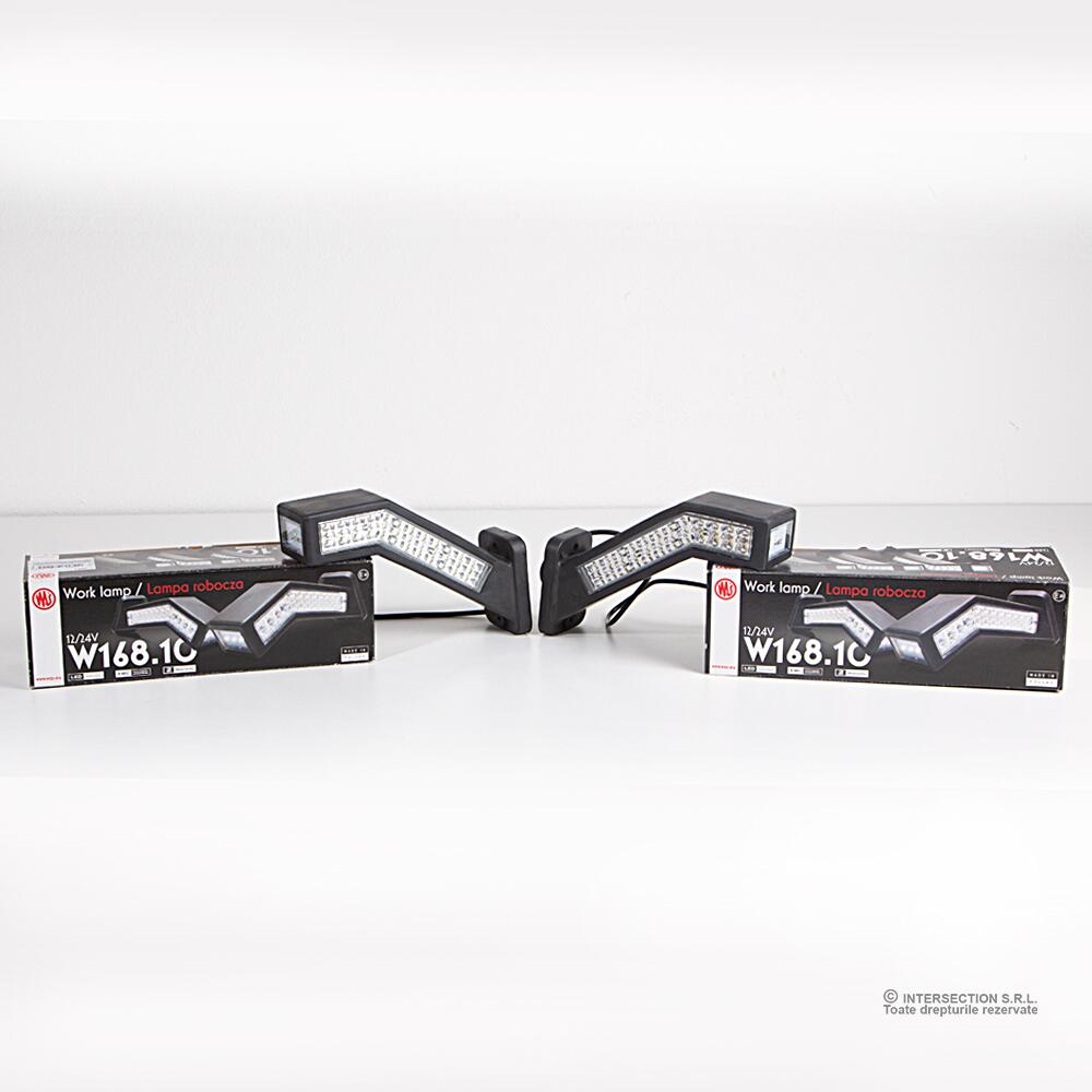 Set proiectoare lucru LED, camioane, microbuze, 12V-24V, 16.4W, W168.10.2 1445L+P Was