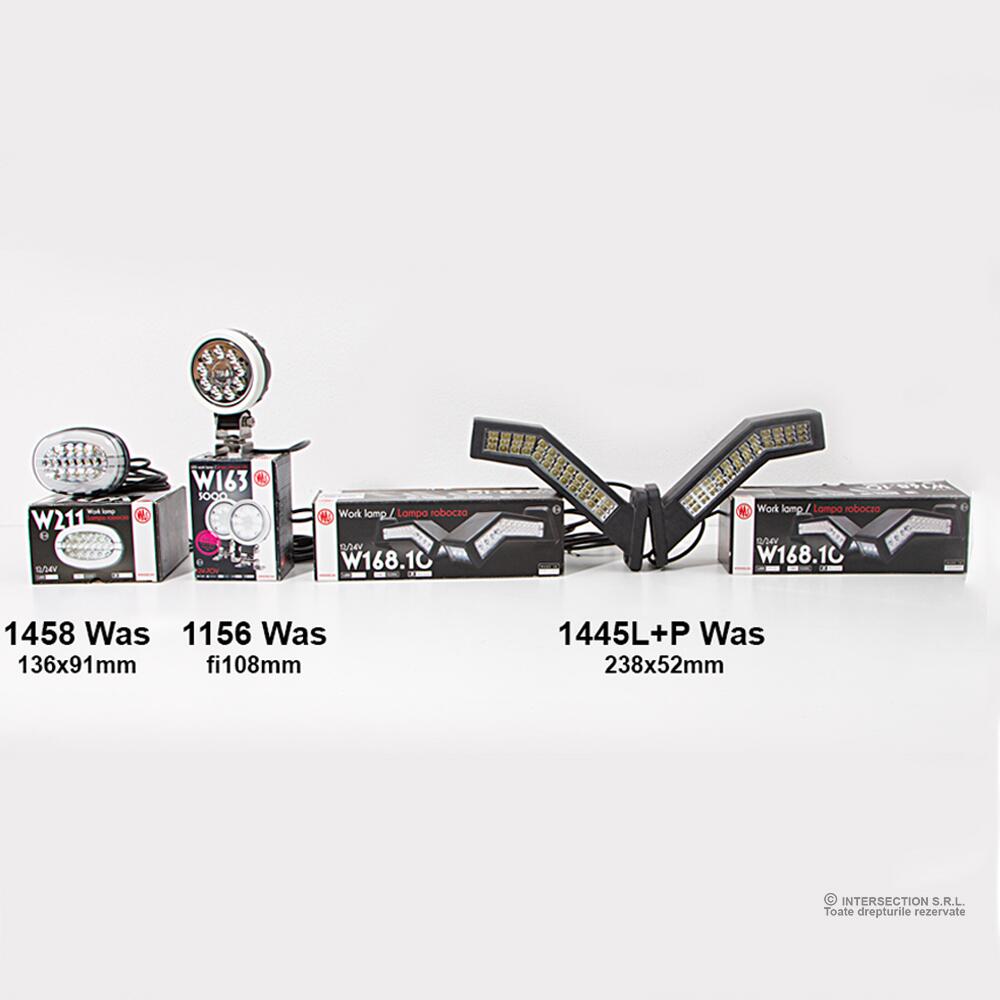 Set proiectoare lucru LED, camioane, microbuze, 12V-24V, 16.4W, W168.10.2 1445L+P Was