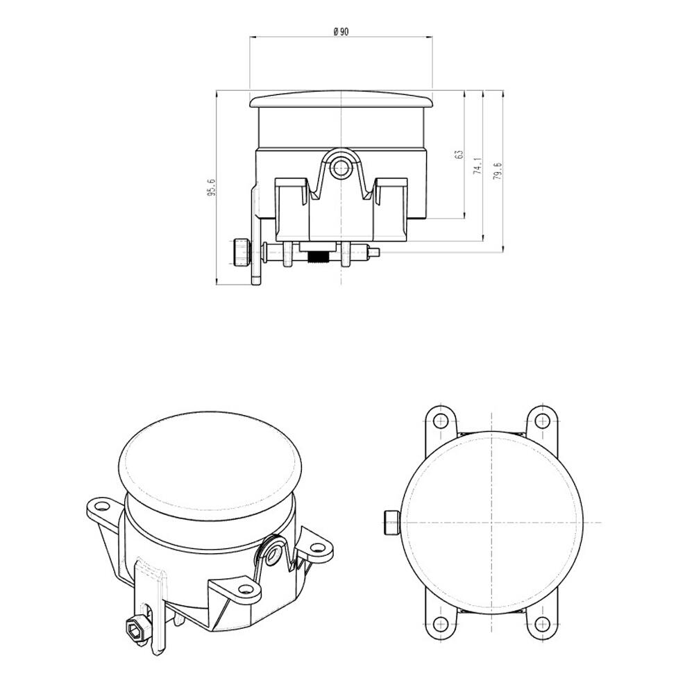 Proiector zi, DRL, cu semnalizare, fi 90mm, cu LED, W213 1460 Was, universal si pentru Dacia Logan, Duster, Sandero, Scania