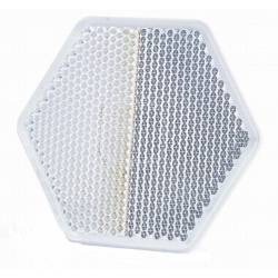Catadioptru hexagonal cu adeziv, alb, 75mm  UO6 1202 Was