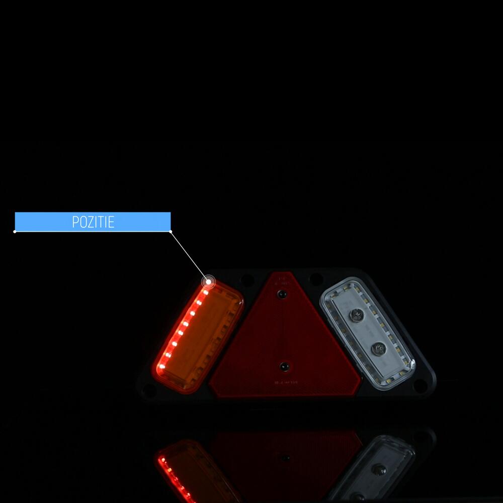Lampa stop 282x130, 5 functii, cu mers inapoi si ceata, LED, stanga, LAMPDEMIA W228 1495L Was