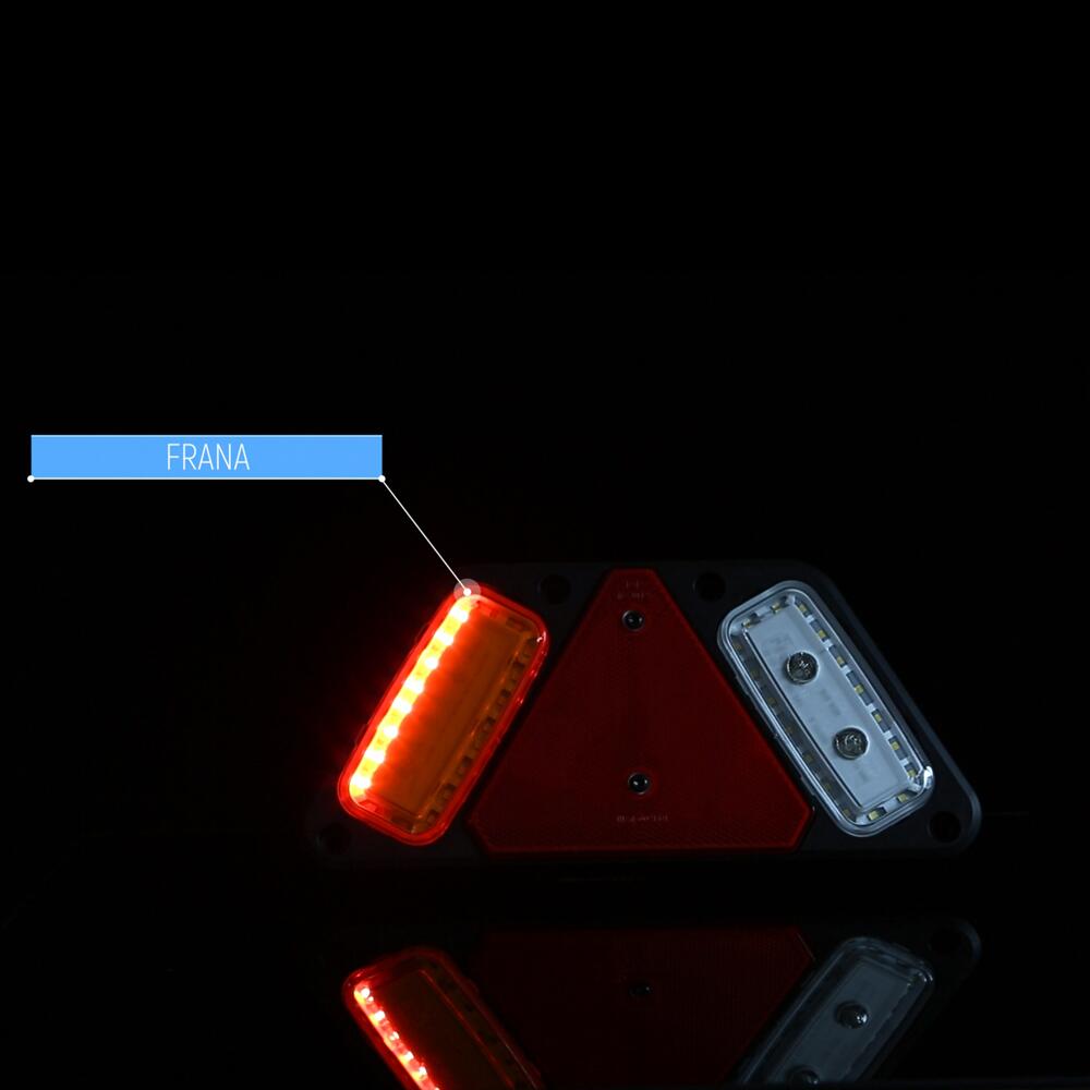 Lampa stop 282x130, 5 functii, cu mers inapoi si ceata, LED, stanga, LAMPDEMIA W228 1495L Was