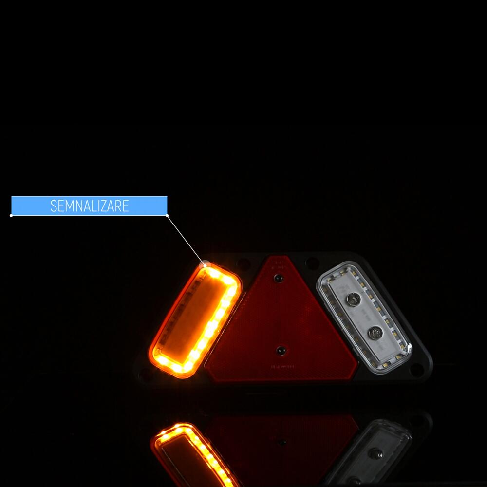 Lampa stop 282x130, 5 functii, cu mers inapoi si ceata, LED, stanga, LAMPDEMIA W228 1495L Was