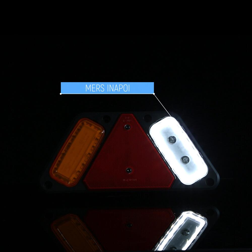 Lampa stop 282x130, 5 functii, cu mers inapoi si ceata, LED, stanga, LAMPDEMIA W228 1495L Was