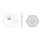 Catadioptru hexagonal cu adeziv, rosu, 75mm, UO6 1203 Was