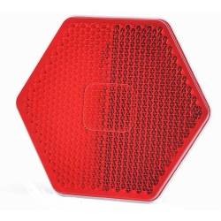 Catadioptru hexagonal cu adeziv, rosu, 75mm, UO6 1203 Was