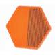 Catadioptru hexagonal cu adeziv, galben, 75mm, UO6 1204 Was