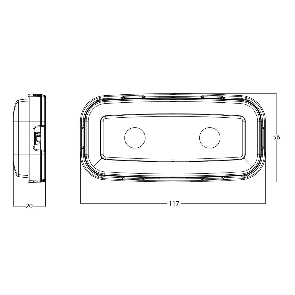Lampa mers inapoi cu pozitie tip NEON 117x56, LED, Lampdemia W225 1481 R AR Was