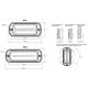 Proiector stroboscopic 133x44, LED, montare in grila, slim, 21W, W218 1471 Was