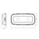 Lampa ceata si mers inapoi cu pozitie tip NEON, 117x56, LED, Lampdemia W225 1481 R AR F Was