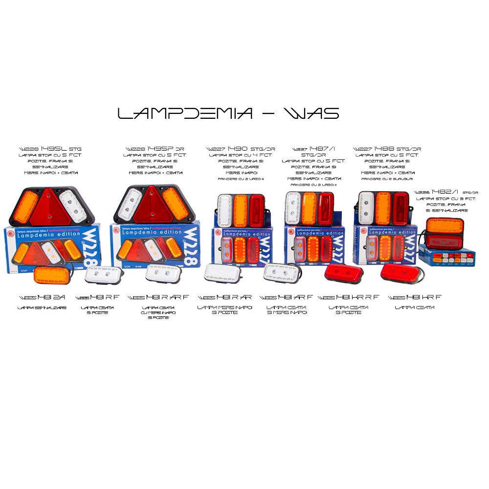 Lampa ceata si mers inapoi cu pozitie tip NEON, 117x56, LED, Lampdemia W225 1481 R AR F Was