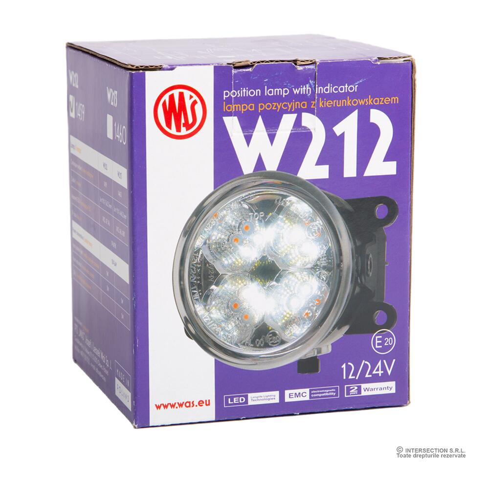 Proiector DRL cu 2 functii, pozitie si semnalizare, fi 90mm, cu LED, W212 1459 Was
