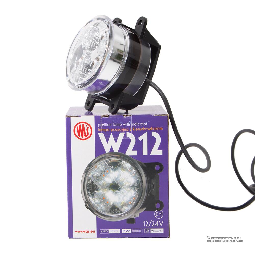 Proiector DRL cu 2 functii, pozitie si semnalizare, fi 90mm, cu LED, W212 1459 Was