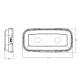 Lampa ceata si pozitie tip NEON, transparenta, 117x56, LED, Lampdemia, W225 1481 R F Was