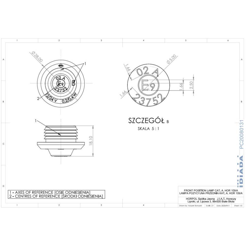 Lampa gabarit fi28, LED, incastrabila, rosie, LD 2630 Horpol Lampa gabarit fi28, LED, incastrabila, rosie, LD 2630 Horpol