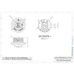 Lampa gabarit fi28, LED, incastrabila, rosie, LD 2630 Horpol