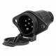 Priza 7 pini, 24V, plastic, tip N, nul plin, 03221 Amio