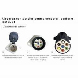 Priza 7 pini 24V plastic, tip S, nul gol, 03223 Amio