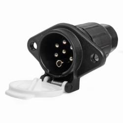 Priza 7 pini 24V plastic, tip S, nul gol, 03223 Amio