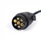 Adaptor fisa 7-13 pini cu cablu 0.75m, 12V, E1220 Carmotion