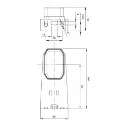 Lampa gabarit 63x42, LED, cu suport plat, FT-001-C2 LED Fristom