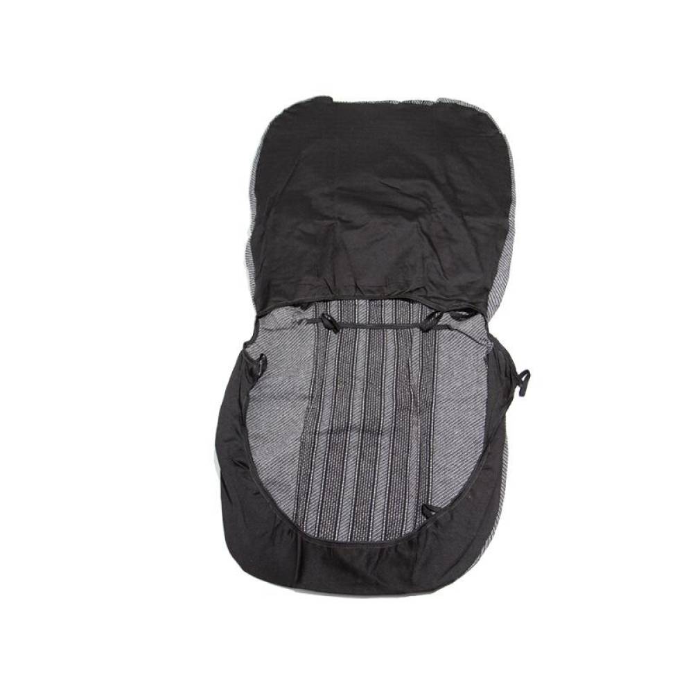 Set husa scaun microbus, autoutilitara, VAN 3 locuri (2+1) stofa, negru cu albastru si gri, DLZ30 Dealiz