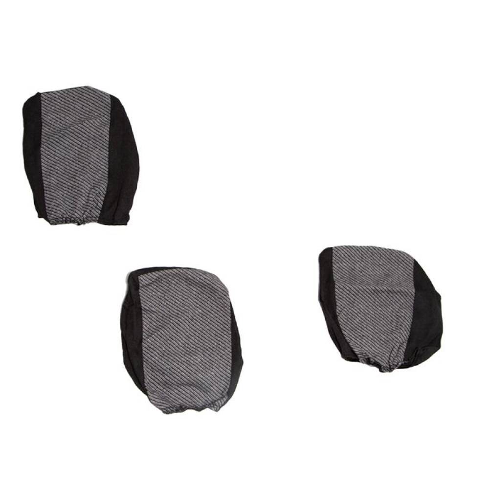 Set husa scaun microbus, autoutilitara, VAN 3 locuri (2+1) stofa, negru cu albastru si gri, DLZ30 Dealiz