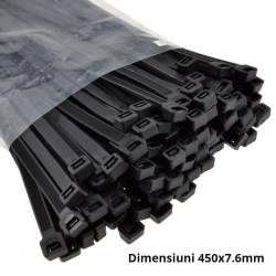 Set 100 coliere plastic negre, la punga, 450x7.5, 42185 CarCo