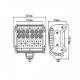 Proiector lucru, 167x133, 72W, 3767lm, bara LED Combo, LB0043 TruckLed