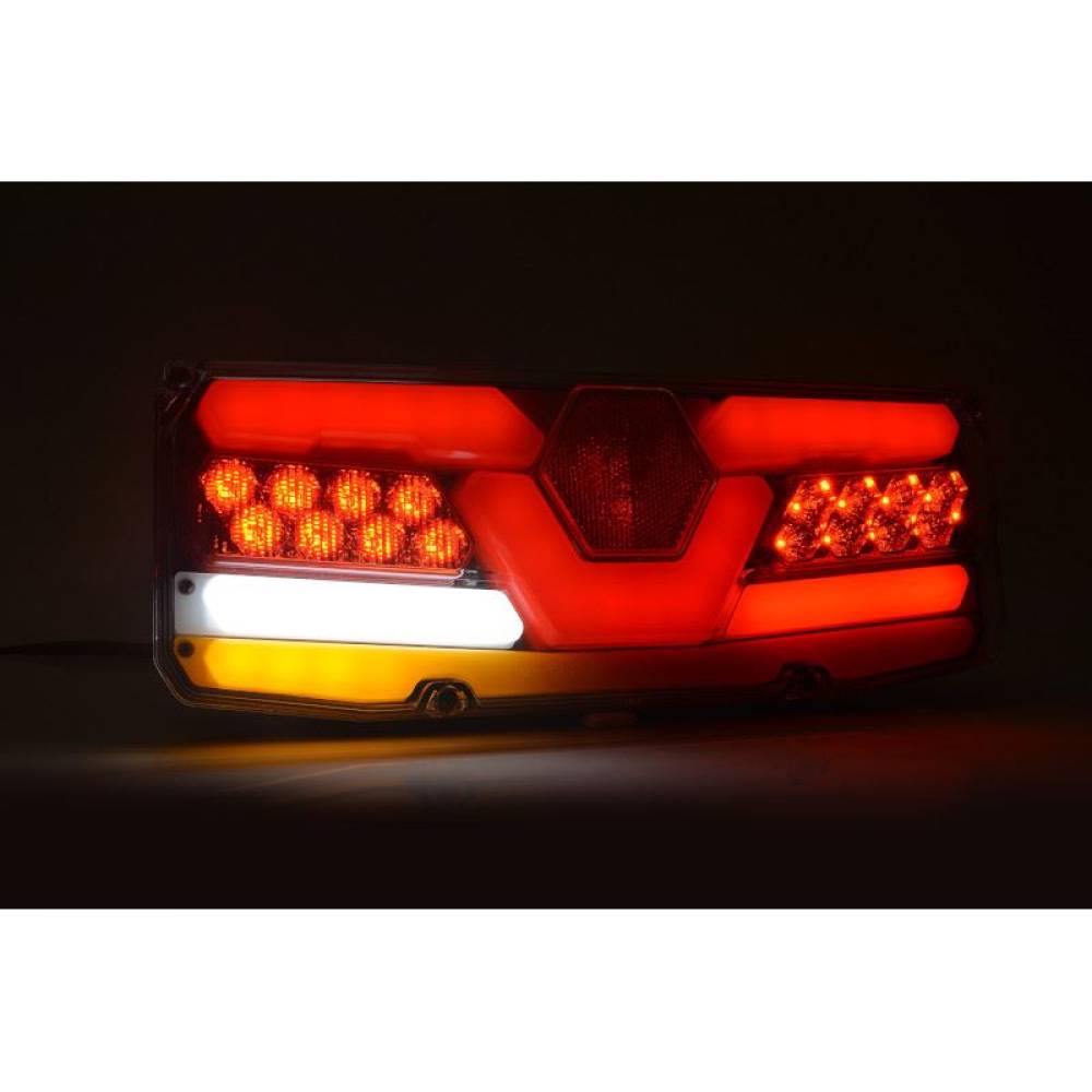 Lampa stop 350x131, 6 functii, LED, cu ceata, mers inapoi si semnalizare dinamica, dreapta, W170 DDP 1199DD Was