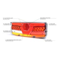 Lampa stop 350x131, 7 functii, LED, semnalizare dinamica, modul eroare, stanga, W170 DDL 1196 DDO12 Was Lampa stop 350x131, 7 functii, LED, semnalizare dinamica, modul eroare, stanga, W170 DDL 1196 DDO12 Was