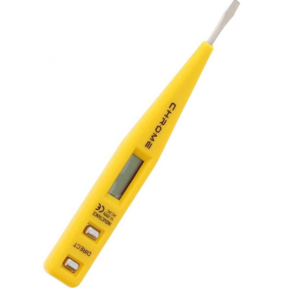 Creion tensiune tester voltaj 12-220V, curent alternativ, Chrome