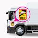 Autocolant camion atentionare Unghi Mort ANGLES MORTS, 90601 ReflexAllen