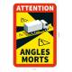 Autocolant camion atentionare Unghi Mort ANGLES MORTS, 90601 ReflexAllen