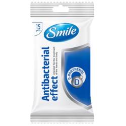 Servetele umede cu efect antibacterian cu D-pantenol, 15 buc, SMILE Servetele umede cu efect antibacterian cu D-pantenol, 15 buc, SMILE