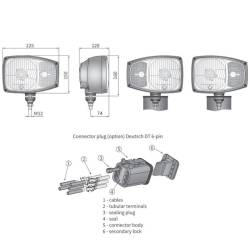 Far cu lampa semnalizare inclusa, H4 cu pozitie, cu mufa DT Deutsch 6Pini, stanga, Hella / Cobo RGV1B. 52401 Wesem Far cu lampa semnalizare inclusa, H4 cu pozitie, cu mufa DT Deutsch 6Pini, stanga, Hella / Cobo RGV1B. 52401 Wesem