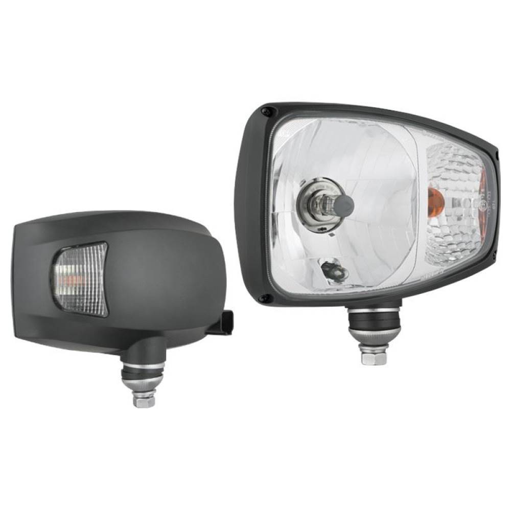 Far cu lampa semnalizare inclusa, H4 cu pozitie, cu mufa Deutsch DT04-6P, dreapta, Hella / Cobo RGV1B. 52411 Wesem