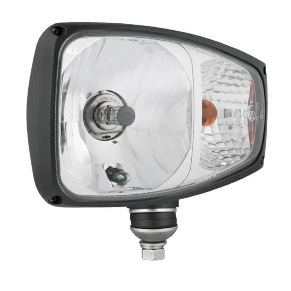 Far cu lampa semnalizare inclusa, H4 cu pozitie, cu mufa Deutsch DT04-6P, dreapta, Hella / Cobo RGV1B. 52411 Wesem
