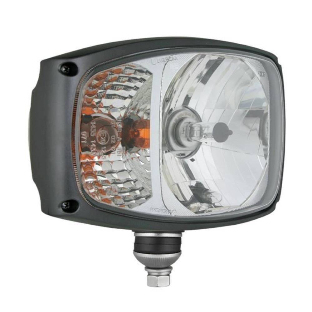 Far cu lampa semnalizare inclusa, H4 cu pozitie, cu mufa Deutsch DT04, Caterpillar/Manitou, dreapta, RGV1B. 52412 Wesem
