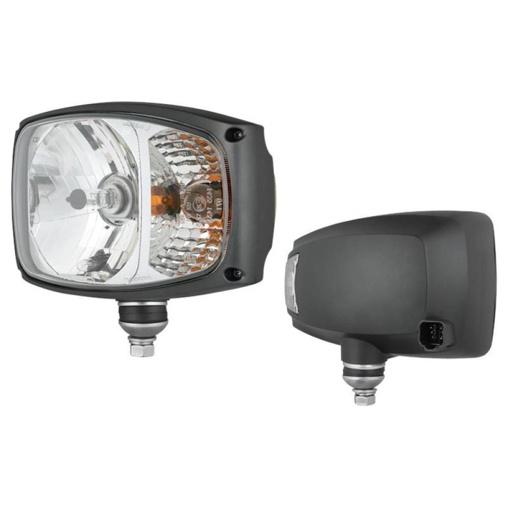 Far cu lampa semnalizare inclusa, H4 cu pozitie, cu mufa Deutsch DT04, Caterpillar/Manitou, stanga, RGV1B. 52402 Wesem