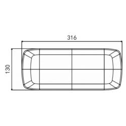 Lampa stop, 12/24V, 316x130, LED, 6 functii, semnalizare dinamica, L1919 TruckLed