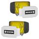 Set 2 proiectoare faza lunga 138x78, galbena, cu husa, HM1.07529.01 Wesem