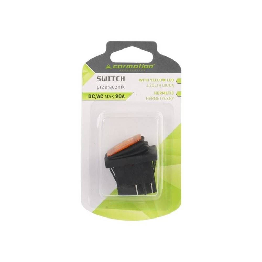 Intrerupator ON/OFF, LED portocaliu, ermetic, 86543 Carmotion