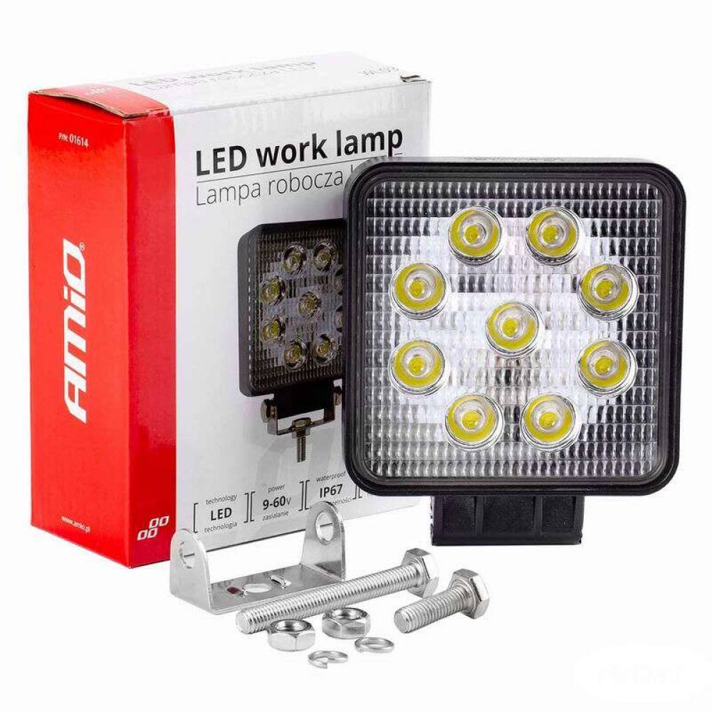 Proiector lucru 106x106, LED, 12-60V / 27W, 2000lm, flood, AWL03 01614 Amio