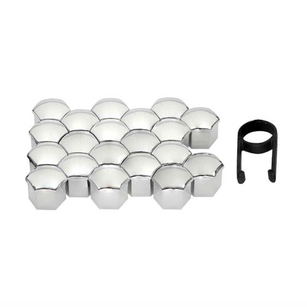 Set 20 capacele plastic, pentru prezoane 17inch, crom, 58086 Carmotion