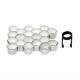 Set 20 capacele plastic, pentru prezoane 17inch, crom, 58086 Carmotion