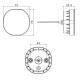 Lampa mers inapoi, 75x75, LED, 2 suruburi, cu cablu si mufa, FT-410 LED SS Super Seal Fristom